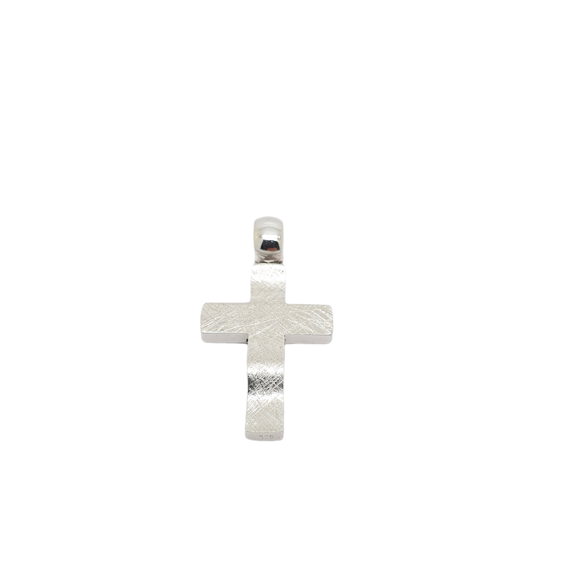 Croce in oro Bianco k9 (code DV1818)